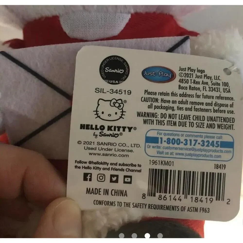 Hello Kitty plush w/ Santa hat Christmas stuffed animal gift Sanrio